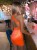 Luciana orange mini dress