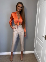 Nancy orange long sleeve bodysuit