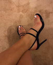 Aila black strappy shoes