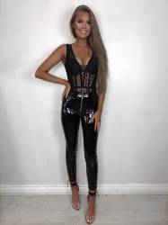 Ciara black lace bodysuit