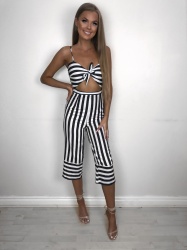 Addison black stripe jumpsuit